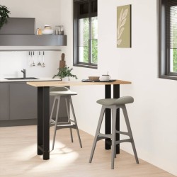 Pieds de table de bar Noir 2 pièces 40 x (100-101) cm Acier 536480536480