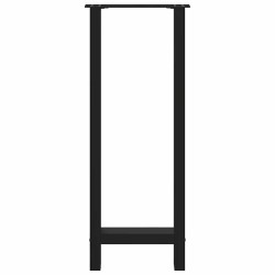 Pieds de table de bar Noir 2 pièces 40 x (100-101) cm Acier 536480536480