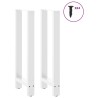 Pieds de table de bar Blanc 2 pièces 50 x (100-101) cm Acier 536481536481