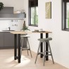 Pieds de table de bar Noir 2 pièces 60 x (100-101) cm Acier 536483536483