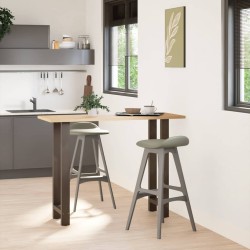 Pieds de table de bar en acier naturel 2 pièces 50 x (100-101) cm Acier 536485536485