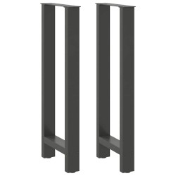 Pieds de table de bar Anthracite 2 pièces 40 x (100-101) cm Acier 536486536486