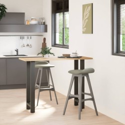 Pieds de table de bar Anthracite 2 pièces 40 x (100-101) cm Acier 536486536486