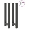 Pieds de table de bar Anthracite 2 pièces 40 x (100-101) cm Acier 536486536486