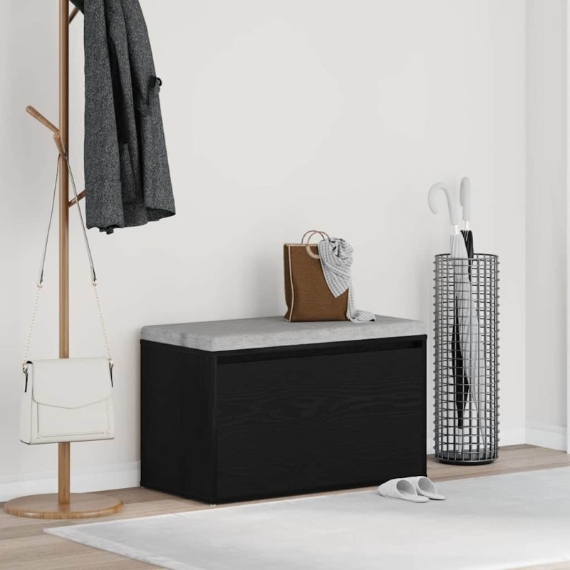 Banc d'entrée Chêne noir 80 x 40 x 45 cm Bois d'ingénierie 536489536489
