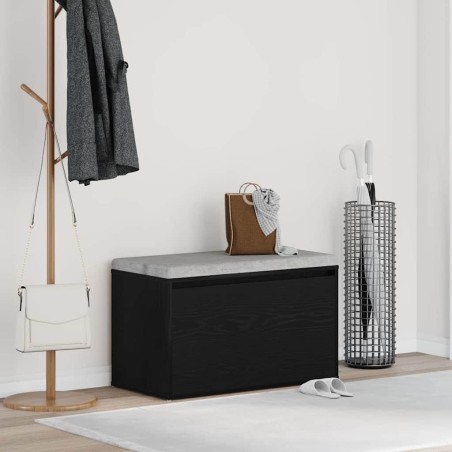 Banc d'entrée Chêne noir 80 x 40 x 45 cm Bois d'ingénierie 536489536489