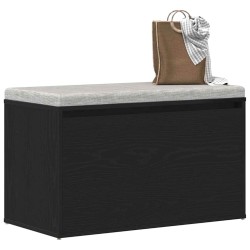 Banc d'entrée Chêne noir 80 x 40 x 45 cm Bois d'ingénierie 536489536489