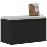 Banc d'entrée Chêne noir 80 x 40 x 45 cm Bois d'ingénierie 536489536489