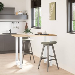 Pieds de table de bar Blanc 2 pièces 60 x (100-101) cm Acier 536490536490