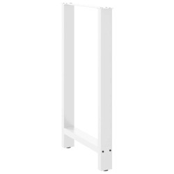 Pieds de table de bar Blanc 2 pièces 60 x (100-101) cm Acier 536490536490