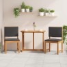 Chaise de jardin avec coussin 2 pcs Marron Bois d'acacia massif 536491536491