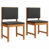 Chaise de jardin avec coussin 2 pcs Marron Bois d'acacia massif 536491536491