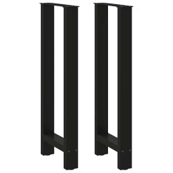 Pieds de table de bar Noir 2 pièces 50 x (100-101) cm Acier 536494536494