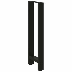 Pieds de table de bar Noir 2 pièces 50 x (100-101) cm Acier 536494536494