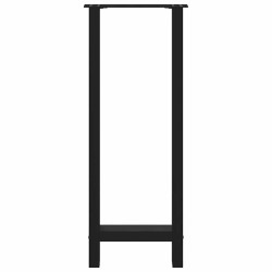 Pieds de table de bar Noir 2 pièces 50 x (100-101) cm Acier 536494536494