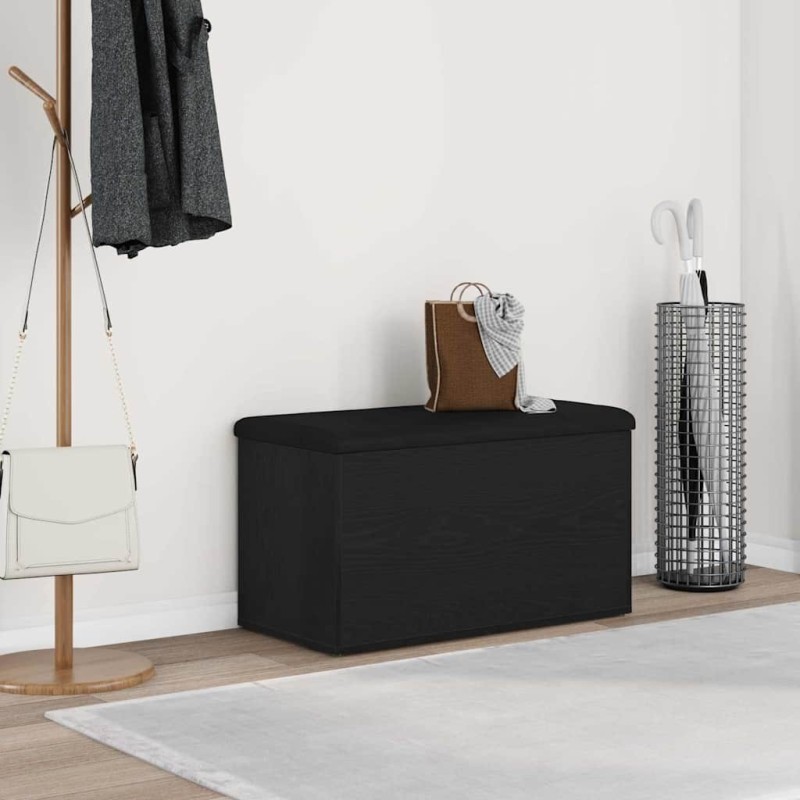 Banc de rangement Chêne noir 82 x 42 x 45 cm Bois d'ingénierie 536496536496
