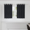 Rideaux occultants 2 pcs Noir 140 x 140 cm Velours 536497536497