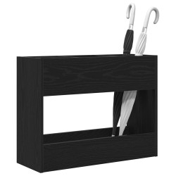 Porte-parapluie Chêne noir 65 x 24 x 50 cm Bois d'ingénierie 536499536499
