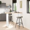 Pieds de table de bar Blanc 2 pièces 50 x (110-111) cm Acier 536506536506