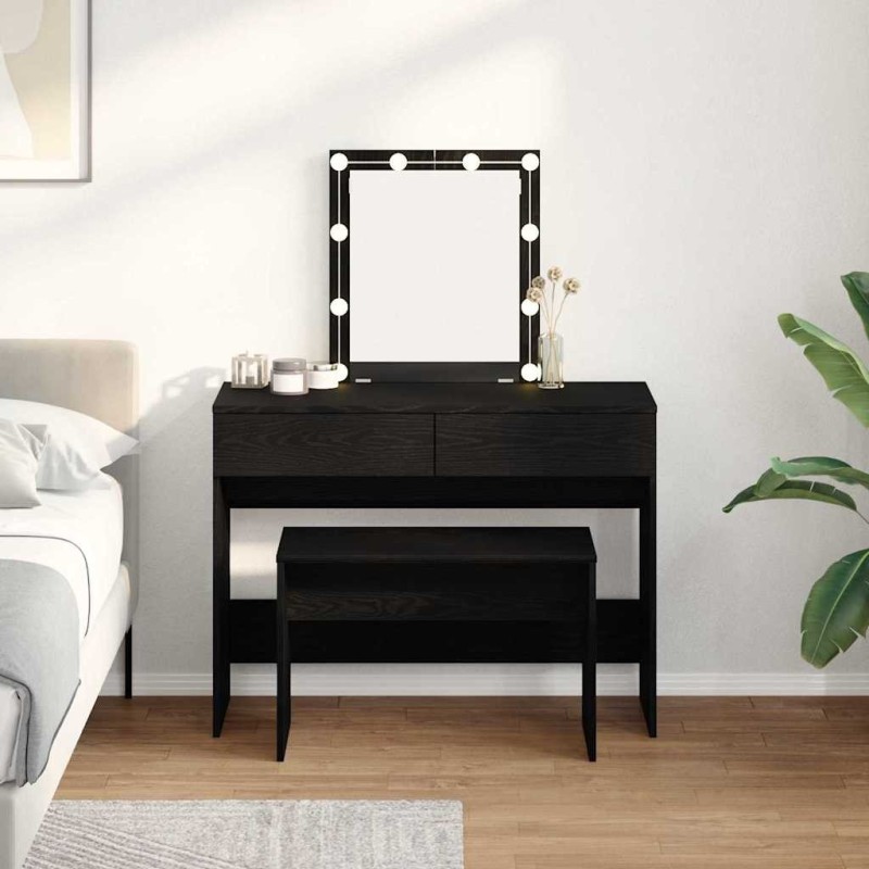 Tabouret de dressing Chêne noir 70 x 35 x 45 cm 536511536511
