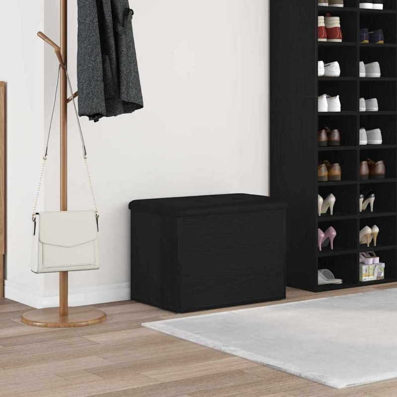 Banc de rangement Chêne noir 62 x 42 x 45 cm Bois d'ingénierie 536515536515