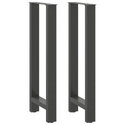 Pieds de table de bar Anthracite 2 pièces 50 x (100-101) cm Acier 536519536519
