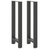 Pieds de table de bar Anthracite 2 pièces 50 x (100-101) cm Acier 536519536519