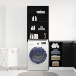 Cabinet pour lave-linge Chêne noir 64 x 24 x 190 cm 536522536522