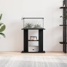 Support d'aquarium en chêne noir 60 x 30 x 60 cm Bois d'ingénierie 536533536533