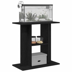 Support d'aquarium en chêne noir 60 x 30 x 60 cm Bois d'ingénierie 536533536533