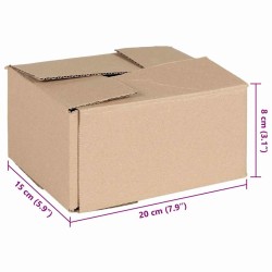 Boîte Pliable 50 pcs Naturel 20 x 15 x 10 cm Carton 536535536535