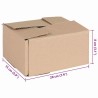 Boîte Pliable 50 pcs Naturel 20 x 15 x 10 cm Carton 536535536535