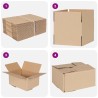 Boîte Pliable 50 pcs Naturel 20 x 15 x 10 cm Carton 536535536535