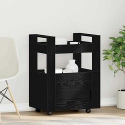 Chariot de cuisine Chêne noir 60 x 45 x 80 cm Bois d'ingénierie 536537536537