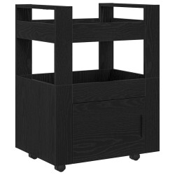 Chariot de cuisine Chêne noir 60 x 45 x 80 cm Bois d'ingénierie 536537536537