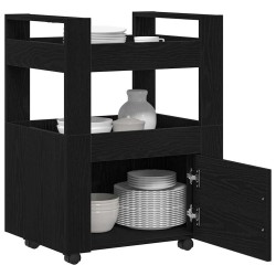 Chariot de cuisine Chêne noir 60 x 45 x 80 cm Bois d'ingénierie 536537536537