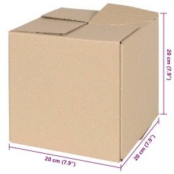 Boîte Pliable 50 pcs Naturel 20 x 20 x 20 cm Carton 536539536539