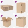 Boîte Pliable 50 pcs Naturel 20 x 20 x 20 cm Carton 536539536539