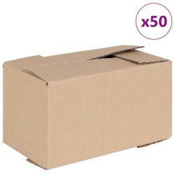 Boîte Pliable 50 pcs Naturel 24 x 13 x 13 cm Carton 536541536541