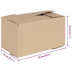 Boîte Pliable 50 pcs Naturel 24 x 13 x 13 cm Carton 536541536541