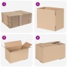 Boîte Pliable 50 pcs Naturel 24 x 13 x 13 cm Carton 536541536541