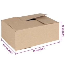 Boîte Pliable 50 pcs Naturel 25 x 17,5 x 10 cm Carton 536542536542