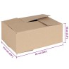 Boîte Pliable 50 pcs Naturel 25 x 17,5 x 10 cm Carton 536542536542