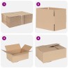Boîte Pliable 50 pcs Naturel 25 x 17,5 x 10 cm Carton 536542536542