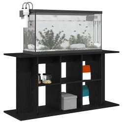 Support d'aquarium en chêne noir 120 x 40 x 60 cm Bois d'ingénierie 536543536543