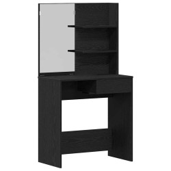Table de Toilette avec tiroir Chêne noir 74,5 x 40 x 141 cm 536548536548