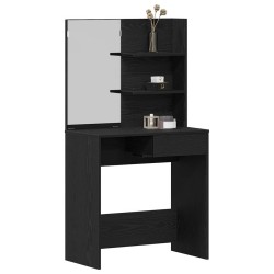 Table de Toilette avec tiroir Chêne noir 74,5 x 40 x 141 cm 536548536548