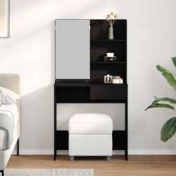 Table de Toilette avec tiroir Chêne noir 74,5 x 40 x 141 cm 536548536548