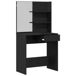 Table de Toilette avec tiroir Chêne noir 74,5 x 40 x 141 cm 536548536548