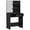 Table de Toilette avec tiroir Chêne noir 74,5 x 40 x 141 cm 536548536548